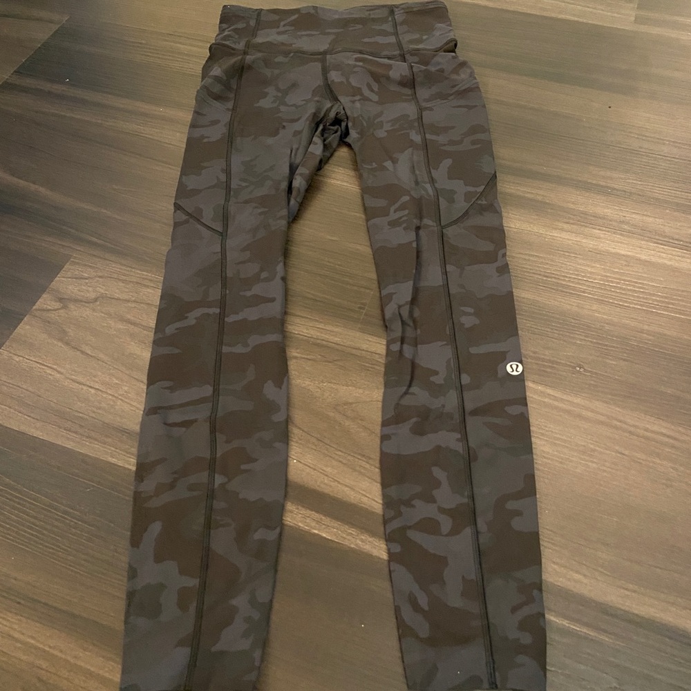 camo lululemon fast & free leggings 25 inch